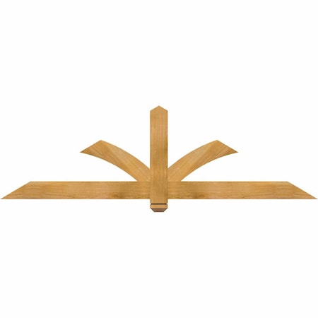 Ekena Millwork Redmond Rough Sawn Timber Gable Bracket, Western Red Cedar, 72"W x 21"H x 2"D x 4"F, 7/12 Pitch GBW072X21X0204RED00RWR